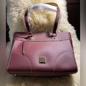 NWT Dooney & Bourke Burgundy Leather Tote Bag